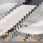 Fjôrd Eetkamerstoel Velvet Deluxe Brushed Koper/Beige