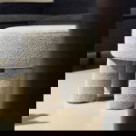 Poef Demi Bouclé Naturel - Giga Meubel