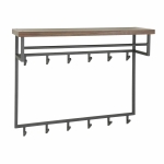 Kapstok Daytona 12 Haken Hoedenplank Natural - Giga Meubel