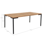 House Nordic Salontafel Lugano Eikenhout 110cm