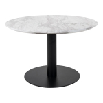 House Nordic Salontafel Bolzano Marmerlook Wit/Zwart Ø70cm