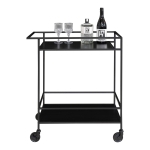 House Nordic Bar Trolley Vita Zwart