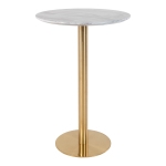 House Nordic Bartafel Bolzano Marmerlook Wit/Goud Ø70cm