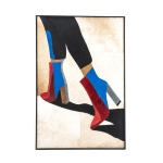 By-Boo Wanddecoratie Heels Rood Blauw