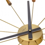 NeXtime Wandklok Plug Inn Walnoot/Goud Ø58cm