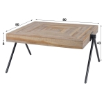Salontafel Teca 80cm - Giga Meubel