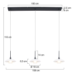 Steinhauer Tallerken Hanglamp Zwart 3-lichts