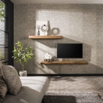 Wandplank Sleek Mangohout Zand 170cm - Giga Meubel