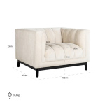 Richmond Fauteuil Beaudy Wit Chenille Fr-Bergen