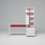 Bureau Canas Melamine Wit Rood