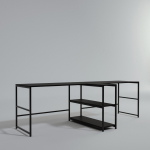 Bureau Girke Zwart 240cm