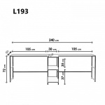 Bureau Girke Zwart 240cm