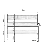 Bureau Demir Melamine Zwart