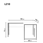 Bureau Kocaeli Melamine Wit