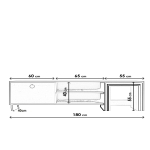 Tv-Meubel Zigon Melamine Eiken Zwart