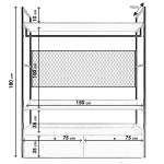 Kledingkast Ozgu Melamine Eiken