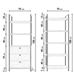 Wandkast Kayra Melamine Walnoot