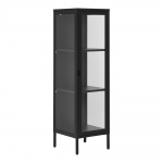 House Nordic Vitrinekast Brisbane Slim Staal Zwart 140cm