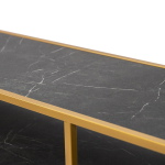 Stalux Sidetable Teun Marmerlook Zwart/Goud 150cm