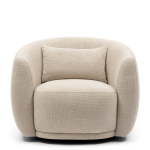 Rivièra Maison Fauteuil Leonardo Draaibaar Chenille Naturel