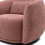 Rivièra Maison Fauteuil Leonardo Draaibaar Chenille Roze