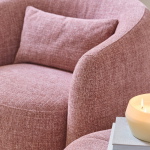 Rivièra Maison Fauteuil Leonardo Draaibaar Chenille Roze