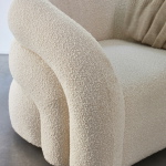 Rivièra Maison Draaifauteuil Vittorio Bouclé Wit