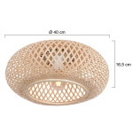 Anne Light & Home Plafondlamp Maze Bamboe Naturel Ø40cm