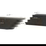Livingfurn Tv-meubel Novero Espresso Eikenfineer 220cm