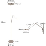 Steinhauer Vloerlamp Soleil Grijs met Leesarm