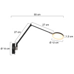 Steinhauer Wandlamp Soleil Zwart met Verstelbare Arm