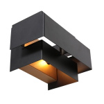 Steinhauer Wandlamp Muro 2-Lichts Zwart/Goud