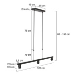 Steinhauer Armatuur Stang 3-Lichts Zwart