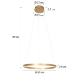 Steinhauer Hanglamp Ringlux Goud Ø60cm