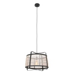 Anne Light & Home Hanglamp Capos Jute Naturel/Zwart