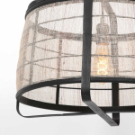 Anne Light & Home Hanglamp Capos Jute Naturel/Zwart