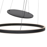 Steinhauer Hanglamp Ringlux met Binnenplaat Zwart Ø60cm