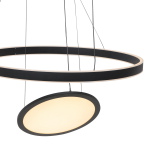 Steinhauer Hanglamp Ringlux met Binnenplaat Zwart Ø60cm