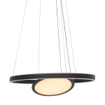 Steinhauer Hanglamp Ringlux met Binnenplaat Zwart Ø60cm