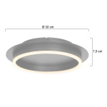 Steinhauer Plafondlamp Ringlux Grijs Ø32cm