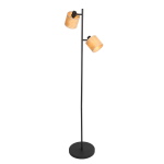 Steinhauer Vloerlamp Bambus 2-Lichts Bamboe Naturel