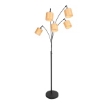 Steinhauer Vloerlamp Bambus 5-Lichts Bamboe Naturel