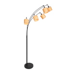 Steinhauer Vloerlamp Bambus 5-Lichts Bamboe Naturel