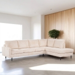 3-Zits Hoekbank Rechts Mila Lincoln Beige - Giga Meubel