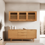 Wandkast Hangend Nyborg Naturel Oil 180cm - Giga Meubel
