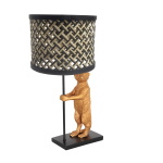 Anne Light & Home Tafellamp Animaux Stokstaartje Bamboe Naturel/Zwart