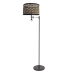 Steinhauer Vloerlamp Stang met Leeslamp Bamboe Naturel/Zwart