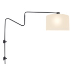 Anne Light & Home Wandlamp Linstrom met Zwenkarm Linnen Wit