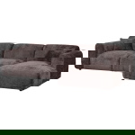Woood Chaise Longue Bank Cloud Rechts Chenille Warm Bruin