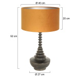 Anne Light & Home Tafellamp Bois Bol Velours Goud